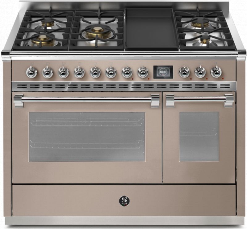 Steel Ascot 120, range cooker, 120 cm, Combisteam, Sabbia, gas hob, AQ12SF-4TMSA, with 5 year guarantee!