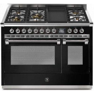 Terasest Ascot 120, pliit, 120 cm, Combisteam, Nero, gaasipliit, AQ12SF-4BMBA, garantiiga 5 aastat!