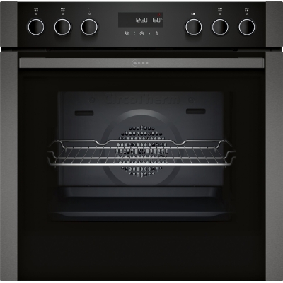 Neff E2ACH7AG4, pyrolysis built-in stove with CircoTherm, Graphite Gray, EEK: A+, with 5 year guarantee!