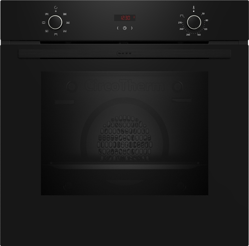 Neff B1CCC0AK3, built-in oven with CircoTherm, black, EEK: A+, with 5 year guarantee!
