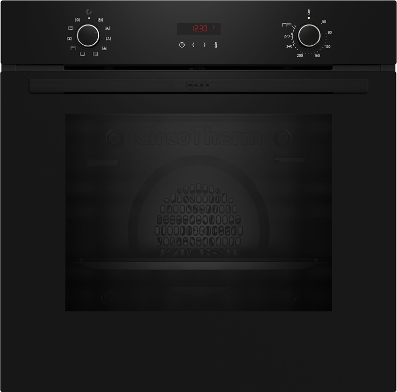 Neff B2CCG6AK3, built-in oven with CircoTherm and pyrolysis, black, EEK: A+, with 5 year guarantee!