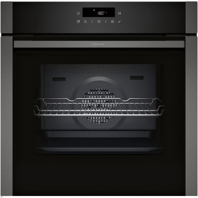 Neff B6ACJ7AG3, built-in oven with Circo Therm, Hide and Pyrolysis, Graphite Gray, EEK: A+, with 5 year guarantee!