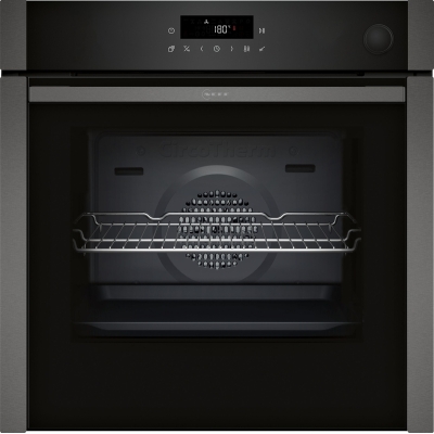 Neff B6AVJ7AG3, built-in oven with Circo Therm, Hide and Pyrolysis, Graphite Gray, EEK: A+, with 5 year guarantee!