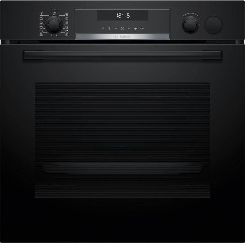 Bosch HRG578CB7, built-in oven with steam support, Series 6, black, EEK: A+, with 5 year guarantee!