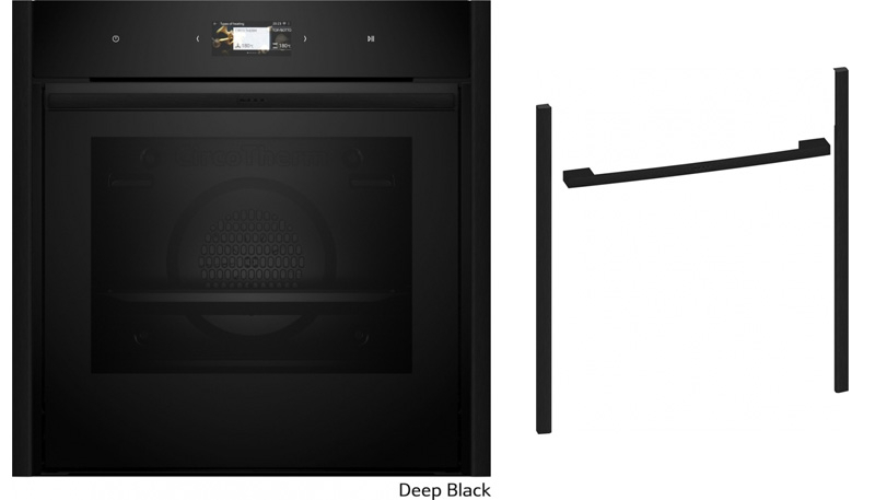Neff BCS63D, SET B69CS3AY0, built-in oven with Circo Therm and Z9060DY0, Flex Design Kit, 60 cm, Deep Black, EEK: A+, WITH 7 YEAR WARRANTY