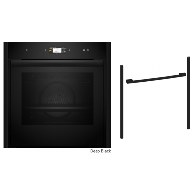 Neff BVS63D, SET B69VS3AY0, built-in oven with Vario Steam and Z9060DY0, Flex Design Kit, 60 cm, Deep Black, EEK: A+, WITH 7 YEAR WARRANTY