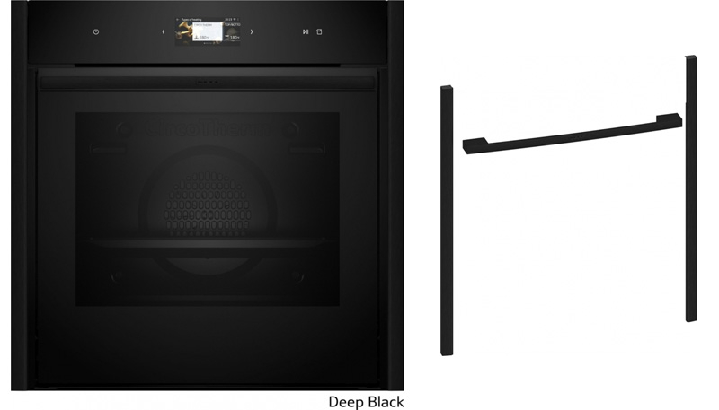 Neff BVS67D, SET B69VS7KY0, built-in oven with Vario Steam and Z9060DY0, Flex Design Kit, 60 cm, Deep Black, EEK: A+, WITH 7 YEAR WARRANTY