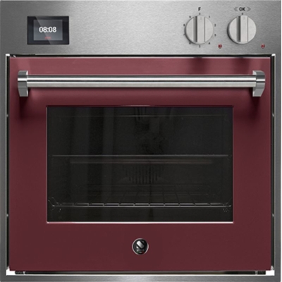 Steel Genesi 60x60, built-in oven, Combisteam, Bordeaux color, GQFE6-SBR, with 5 year guarantee!