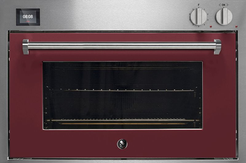 Сталь Genesi 90х60, встраиваемый духовой шкаф, Combisteam, цвет Бордо, GQFE9-SBR, с гарантией 5 лет!