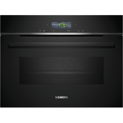 Siemens CM724G1B1, iQ700, sisseehitatud mikrolainefunktsiooniga kompaktahi, 60 x 45 cm, must, roostevaba teras, garantii 5 aastat