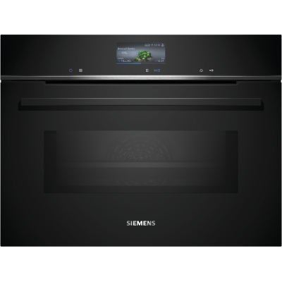 Siemens CM776GKB1, iQ700, sisseehitatud mikrolainefunktsiooniga kompaktahi, 60 x 45 cm, must, roostevaba teras, garantii 5 aastat