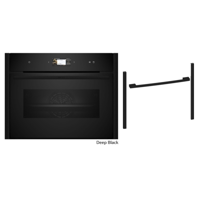 Neff CFS23D, SET C29FS3AY0, kompaktne auruahi FullSteami ja Z9045DY0-ga, Flex Design Kit, 45 cm, Deep Black, EEK: A+, 7-AASTISE GARANTIIGA