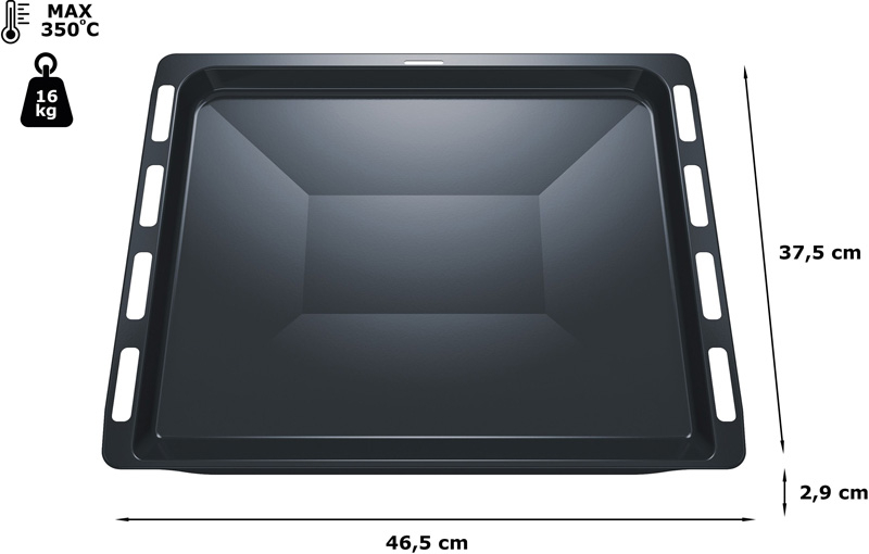 Siemens HZ431002, противень, 29 x 465 x 375 мм, можно мыть в посудомоечной машине