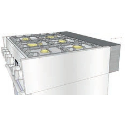 Steel end panel 10 cm depth - 70 cm freestanding stoves, GA-D7-Q