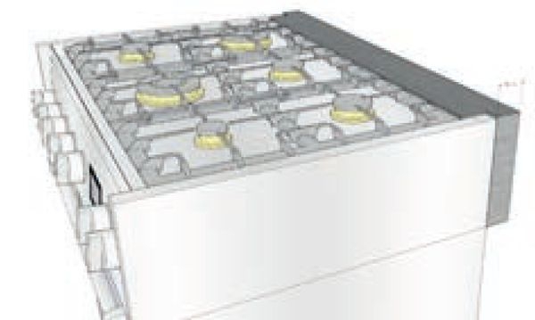 Steel end panel 5 cm depth - 90 cm freestanding stoves, GA-D9-5-Q