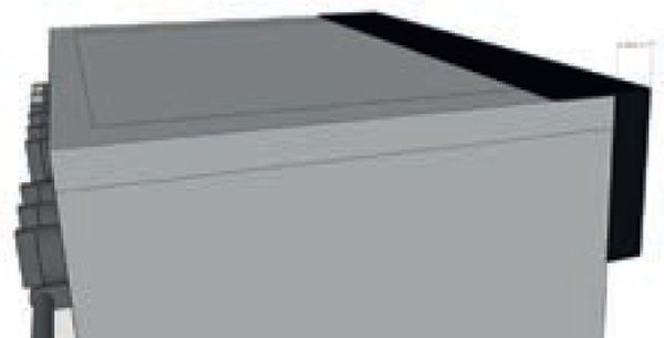 Steel end panel 5 cm depth - 90 cm freestanding stoves, OA-D9-5