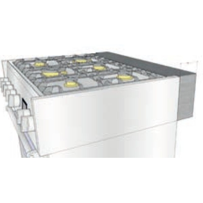 Торцевая панель стальная глубиной 10 см, отдельностоящие печи/модуль - 90 см, AA-D9