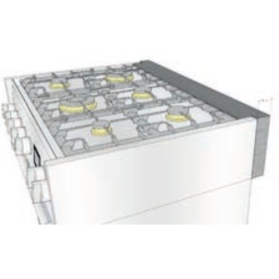 Steel end panel 5 cm depth, freestanding stoves/module - 90 cm, AA-D9-5