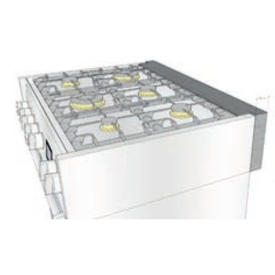 Steel end panel 5 cm depth - 100 cm freestanding stoves, GA-D10-5-Q