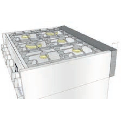 Steel end panel 5 cm depth - 90 cm module, GA-D9-5