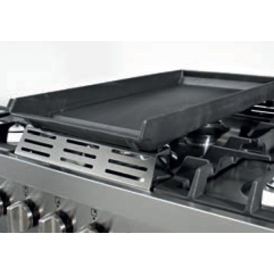 Сковорода-гриль стальная гладкая из чугуна, каркас из нержавеющей стали, DA-ST