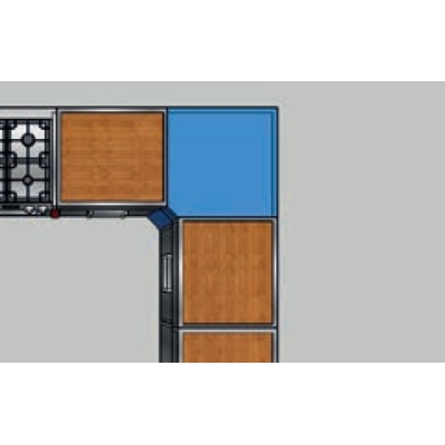 Панель из нержавеющей стали угловая 70 см х 70 см, G7T-A