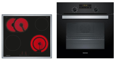 Constructa CX3BS605, sisseehitatud ahju ja elektripliidi komplekt, raamiga, must, garantiiga 5 aastat!