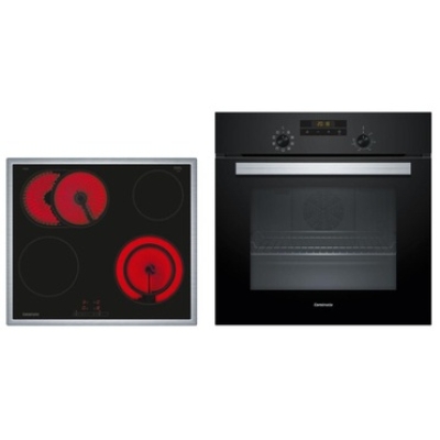 Constructa CX3BS605, sisseehitatud ahju ja elektripliidi komplekt, raamiga, must, garantiiga 5 aastat!