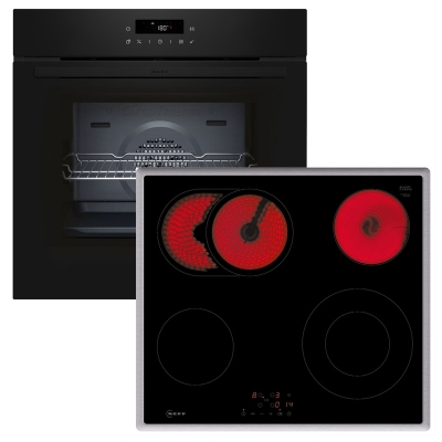 Neff BTX46PB0, SET sisseehitatud ahi B2CCJ7AK3 ja klaaskeraamiline pliit T16SBN1L0, kr: A+, garantiiga 5 aastat!