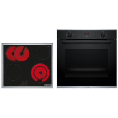 Bosch HBD431FH64, SET sisseehitatud ahi HBA234BB3 ja elektripliit PKN645BA2E, must, garantiiga 5 aastat!