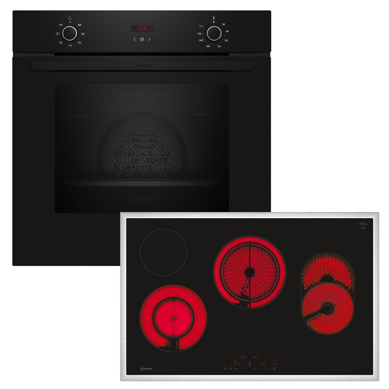 Neff BX38B0, SET sisseehitatud ahi B1CCC0AK3 ja klaaskeraamiline pliit T18SDH9L0, kr: A+, garantiiga 5 aastat!