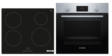 Bosch HBD231BR60, КОМПЛЕКТ встраиваемая духовка HBF133BR0 + индукционная плита PUE61RBB6E, EEK: A, с гарантией 5 лет!