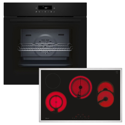 Neff BTX48PB0, SET sisseehitatud ahi B2CCJ7AK3 ja klaaskeraamiline pliit T18SDH9L0, kr: A+, garantiiga 5 aastat!