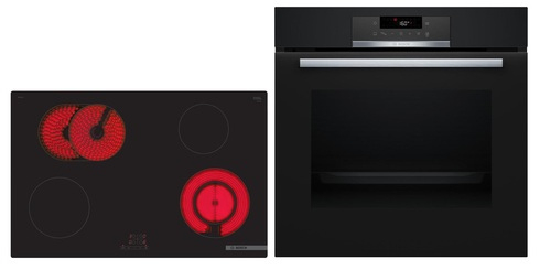 Bosch HBD271FB88, КОМПЛЕКТ встраиваемый духовой шкаф HBA171BB3 + электрическая варочная панель PKN811BA2E, EEK: A+, с гарантией 5 лет!
