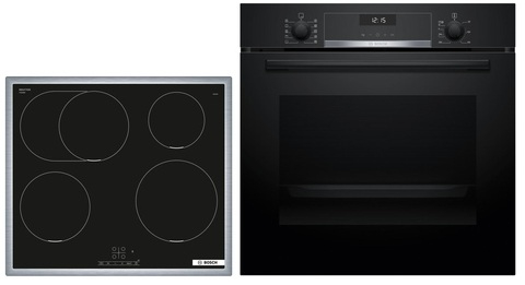 Bosch HBD635CS64, SET sisseehitatud ahi HBG537BB3 ja induktsioonpliit PIF645BB5E, must, EEK: A+, garantiiga 5 aastat!