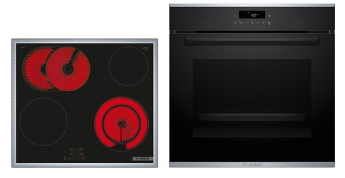 Bosch HBD471FH63, SET sisseehitatud ahi HBA271BB3 ja elektripliit PKN645BA2E, must, garantiiga 5 aastat!
