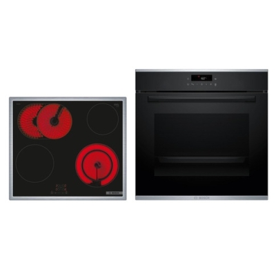 Bosch HBD471FH63, SET sisseehitatud ahi HBA271BB3 ja elektripliit PKN645BA2E, must, garantiiga 5 aastat!