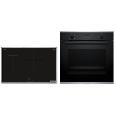 Bosch HBD434FH83, SET sisseehitatud ahi HBA234BB3 ja induktsioonpliidiplaat PIE84KBB5E, must, garantiiga 5 aastat!