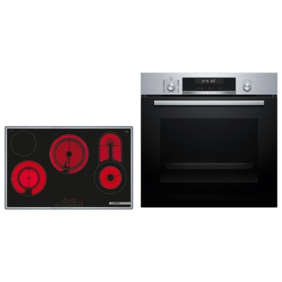 Bosch HBD672LS82, SET sisseehitatud ahi HBG578BS3 ja elektripliit PKC845FP1D, must, 80 cm, kr: A+, garantiiga 5 aastat!