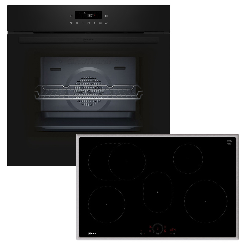 Neff BTX48PIB0, SET sisseehitatud ahi B2CCJ7AK3 ja induktsioonpliit T58SHF1L0, EEK: A+, garantiiga 5 aastat!