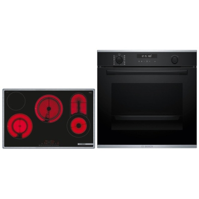 Bosch HBD672FH84, SET sisseehitatud ahi HBG278BB3 ja elektripliit PKC845FP1D, must, 80 cm, kr: A+, garantiiga 5 aastat!