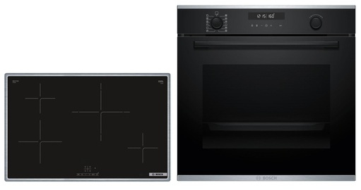 Bosch HBD676FH85, КОМПЛЕКТ встраиваемая духовка HBG278BB3 + индукционная плита PIE84KBB5E, EEK: A+, с гарантией 5 лет!