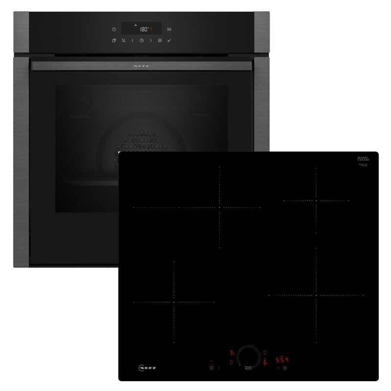 Neff 3MIOSH60IP, SET sisseehitatud ahi B5ACJ7AG3 ja induktsioonpliit T56PHF1C0, EEK: A+, GARANTIIGA 7 AASTA