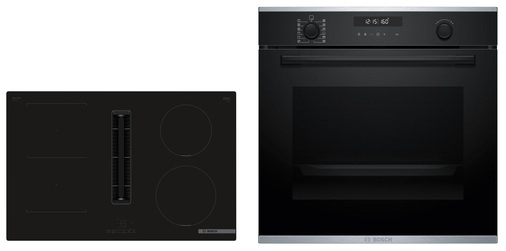 Bosch HBD676FH86, КОМПЛЕКТ встраиваемая духовка HBG278BB3 + индукционная варочная панель с вытяжкой PVS811B16E, с гарантией 5 лет!