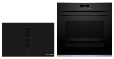 Bosch HBD473FH84, КОМПЛЕКТ встраиваемая духовка HBA271BB3 + индукционная плита с вытяжкой PVS811B16E, EEK: A+, с гарантией 5 лет!