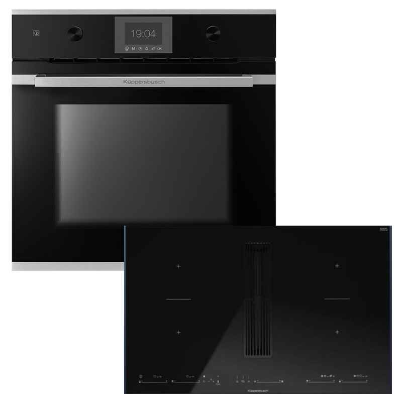 Küppersbusch BP350SMI85S-S1 oven/hob set BP 6350.0 S1 and KMI8590.0SR, stainless steel kit, with 5 year guarantee!