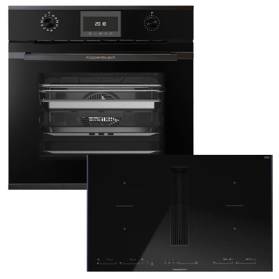 Küppersbusch BD340SMI85S-S2 ahju/pliidiplaadi komplekt BD 6340.0 S2 ja KMI8590.0SR, Black Chrome komplekt, garantiiga 5 aastat!