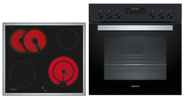 Constructa CX3HS606, sisseehitatud pliidi ja elektripliidi komplekt, pliidiga juhitav, raamiga, must, garantiiga 5 aastat!