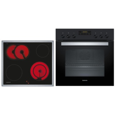 Constructa CX3HS606, sisseehitatud pliidi ja elektripliidi komplekt, pliidiga juhitav, raamiga, must, garantiiga 5 aastat!