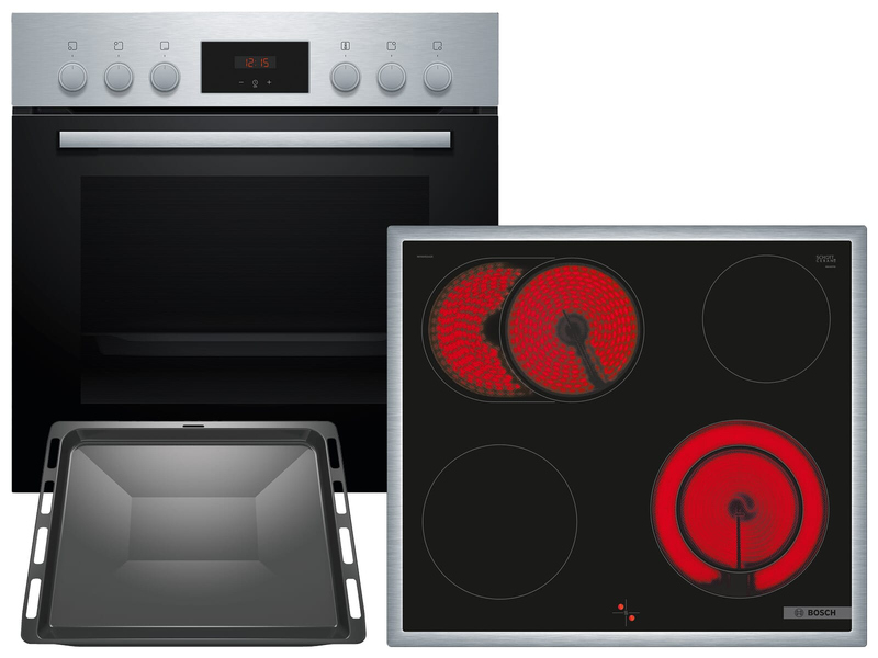 Bosch HND211FH61, SET sisseehitatud pliit ja elektripliit ja küpsetusplaat, HEF113BS1 + NKN645GA2E + HEZ431002, kr: A, garantiiga 5 aastat!